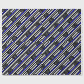 - US-Flaggenpolizei Thin Blue Line Geschenkpapier (Flach)