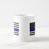 - US-Flaggenpolizei Thin Blue Line Kaffeetasse (Mittel)