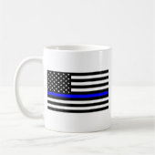 - US-Flaggenpolizei Thin Blue Line Kaffeetasse (Links)