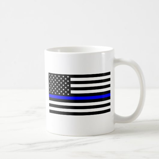 - US-Flaggenpolizei Thin Blue Line Kaffeetasse (Rechts)
