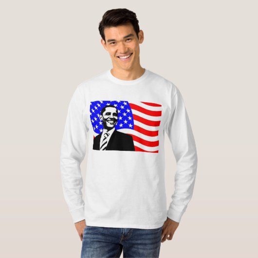 US-Flaggenpräsident Barack Obama Shirt (Vorne ganz)