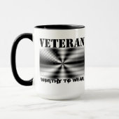 US-Flaggenschild - Veteran - es lohnt sich zu trag Tasse (Links)
