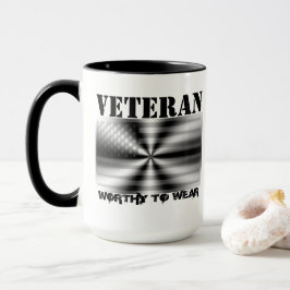 US-Flaggenschild - Veteran - es lohnt sich zu trag Tasse