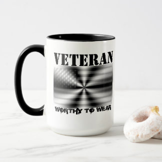 US-Flaggenschild - Veteran - es lohnt sich zu trag Tasse