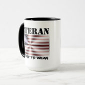 US-Flaggenschild - Veteran - es lohnt sich zu trag Tasse (Vorderseite Links)