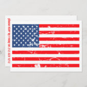 US-Flaggenstaat-Party Invite Einladung (Vorne/Hinten)
