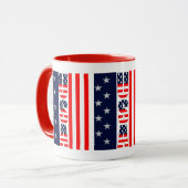 US-Flaggenstars & Streifen Custom Two-Tone Tasse (Vorderseite Links)