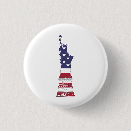 US-Flaggenstatue Button (Vorderseite)