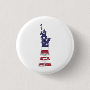 US-Flaggenstatue Button