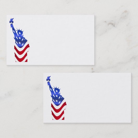 US-Flaggenstatue der Freiheitskarten Visitenkarte (Vorne/Hinten)