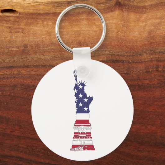 US-Flaggenstatue Schlüsselanhänger (Vorderseite)