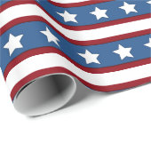 US Flaggerote weiße blaue Präsidentenverpackung Geschenkpapier (Rolleneckpunkt)