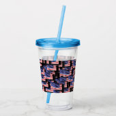 US Flags Patriotic Fun Acryltrinkbecher (Rückseite)