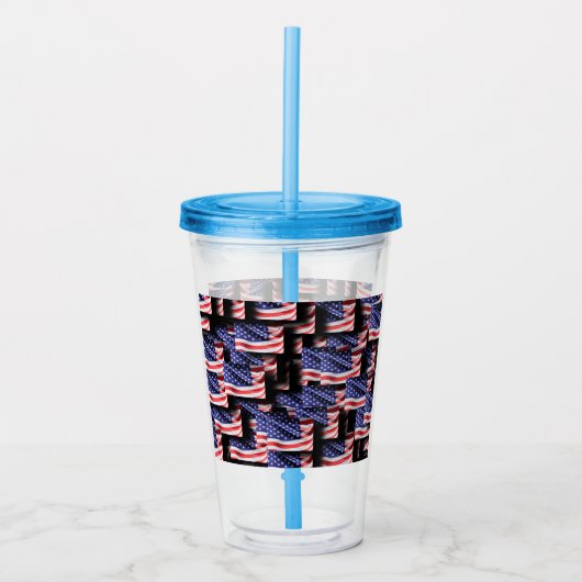 US Flags Patriotic Fun Acryltrinkbecher (Vorderseite)