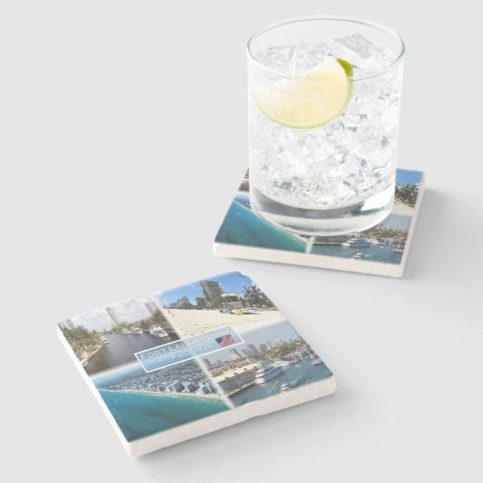 US Florida - Fort Lauderdale - The New River - Steinuntersetzer (Seitenansicht)