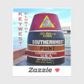 US Florida - Key West - South most point buoy - Aufkleber (Blatt)