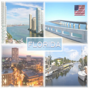 US Florida - Mouth of Miami River at Brickell Key Aufkleber
