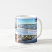 US Florida - Mouth of Miami River at Brickell Key Kaffeetasse (VorderseiteRechts)