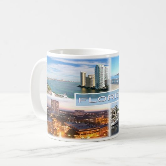 US Florida - Mouth of Miami River at Brickell Key Kaffeetasse (Vorderseite Links)