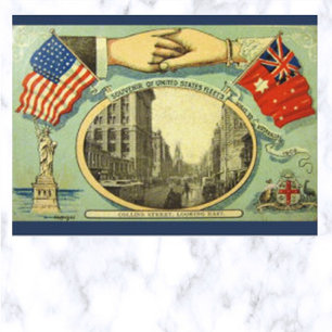 US-Flotten besuchen Australien 1908 Postkarte