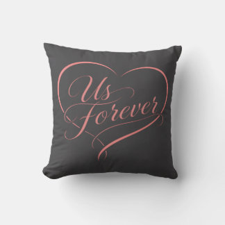 Us Forever Romantic Heart Pillow Kissen