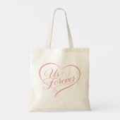 Us Forever Romantic Heart Tote Bag Tragetasche (Rückseite)