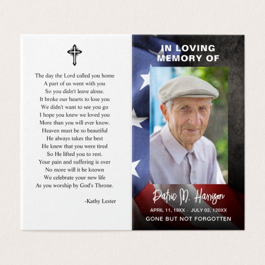 US-Foto zur Beerdigung von Fahnen: Gedeckte Gebets (Außenseite Aufgefaltet)