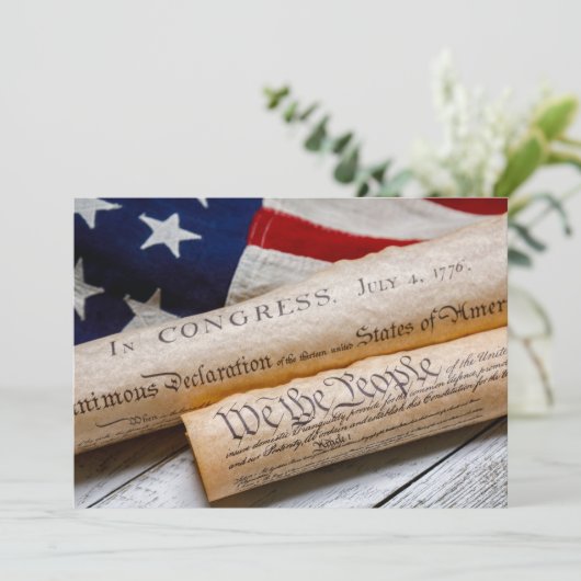 US Founding Documents Einladung (Stehend Vorderseite)