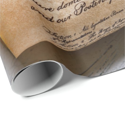 US Founding Documents Geschenkpapier (Rolleneckpunkt)