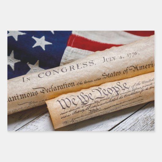 US Founding Documents Geschenkpapier Set (Vorderseite)