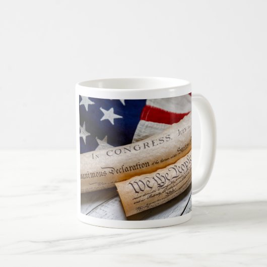 US Founding Documents Kaffeetasse (VorderseiteRechts)