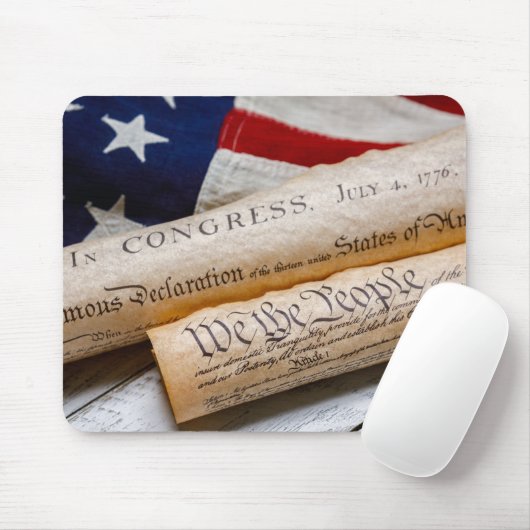 US Founding Documents Mousepad (Mit Mouse)