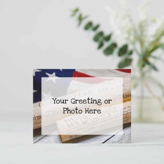 US Founding Documents Postkarte (Stehend Vorderseite)