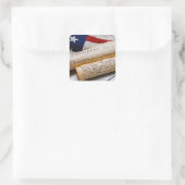 US Founding Documents Quadratischer Aufkleber (Tasche)