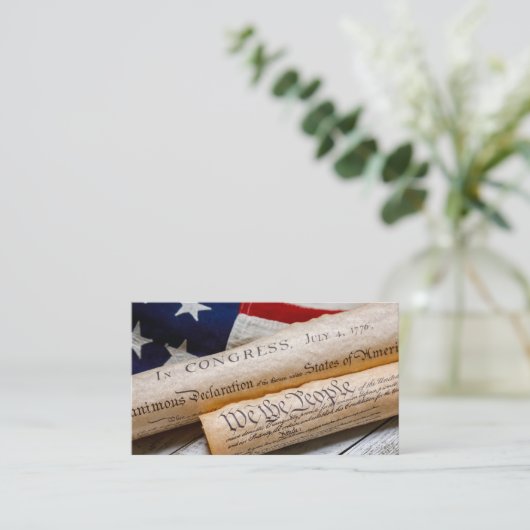 US Founding Documents Visitenkarte (Stehend Vorderseite)