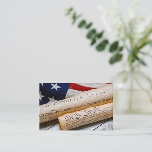 US Founding Documents Visitenkarte (Stehend Vorderseite)