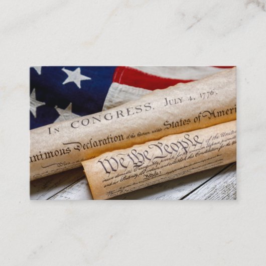 US Founding Documents Visitenkarte (Vorderseite)