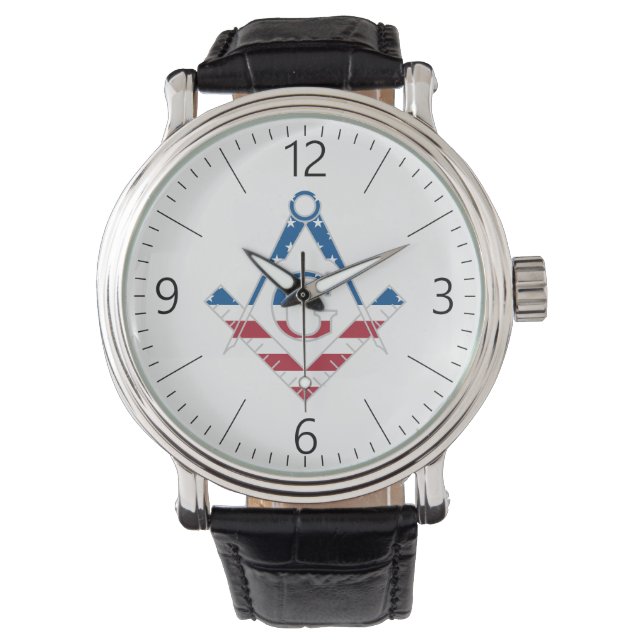 US Freemasonic Symbol Armbanduhr (Vorderseite)