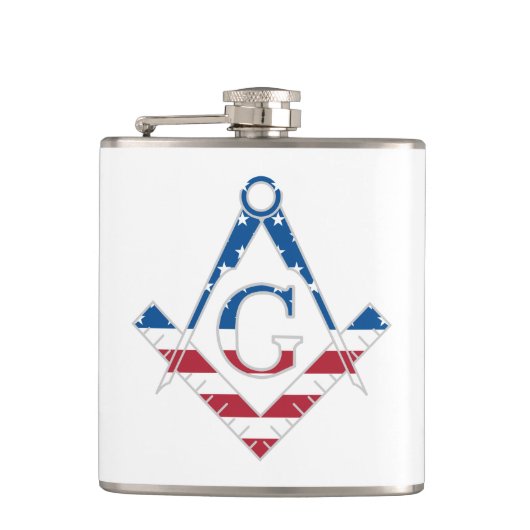 US Freemasonic Symbol Flachmann (Vorderseite)