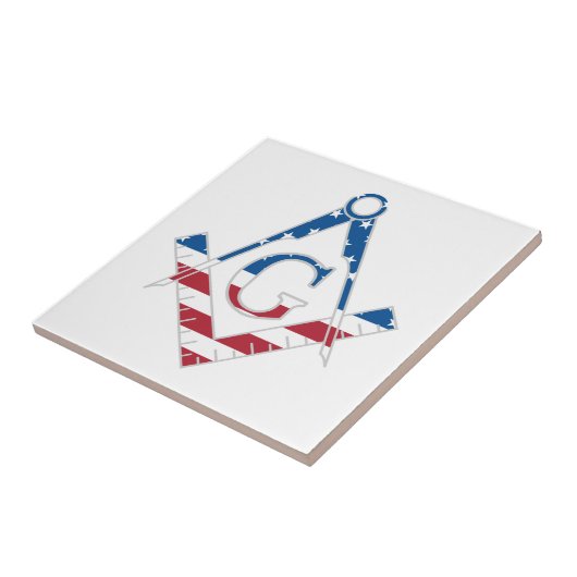 US Freemasonic Symbol Fliese (Seite)