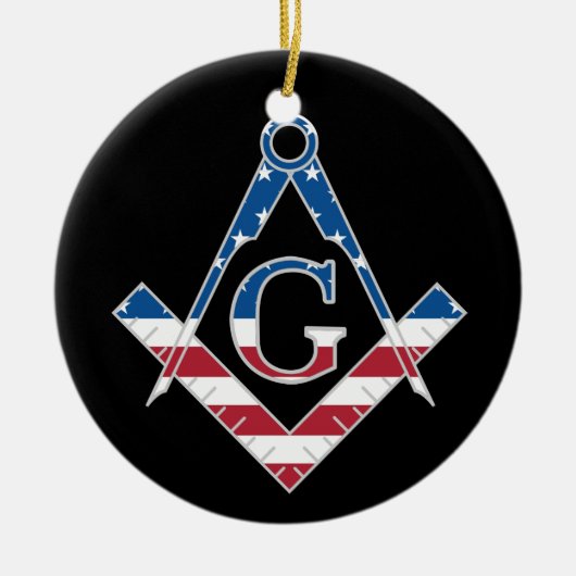 US Freemasonic Symbol Keramikornament (Vorne)