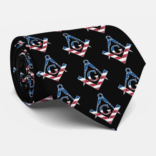 US Freemasonic Symbol Krawatte (Gerollt)