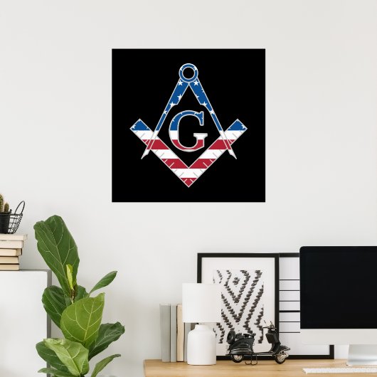 US Freemasonic Symbol Poster (Heimbüro)
