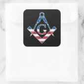 US Freemasonic Symbol Quadratischer Aufkleber (Tasche)