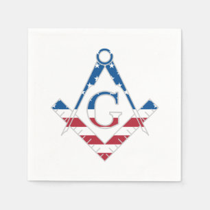 US Freemasonic Symbol Serviette