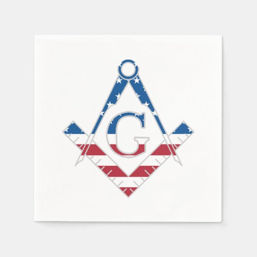 US Freemasonic Symbol Serviette (Vorderseite)