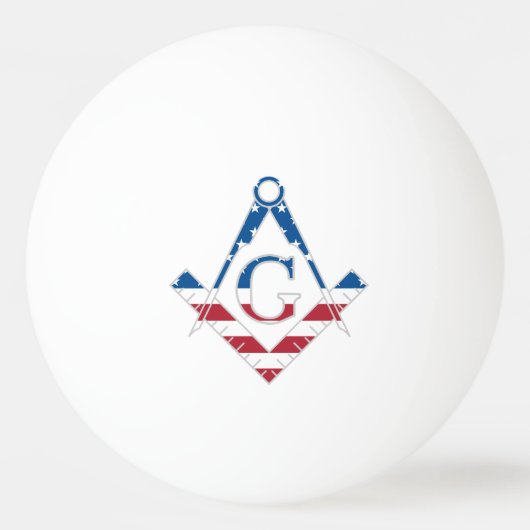 US Freemasonic Symbol Tischtennisball (Vorderseite)