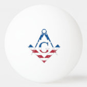 US Freemasonic Symbol Tischtennisball (Rückseite)