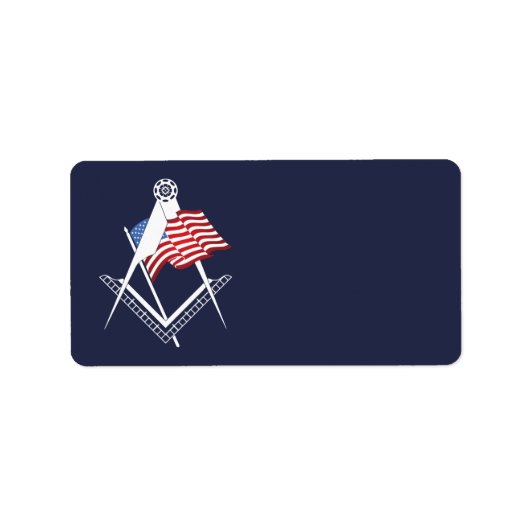 US-Freimaurersymbol Adressaufkleber (Vorne)