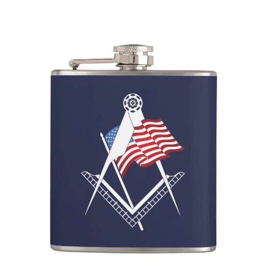 US-Freimaurersymbol Flachmann (Vorderseite)